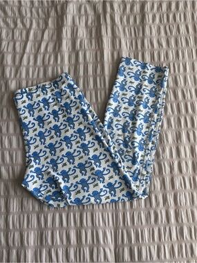 Roller Rabbit Classic Blue Monkey Pajama Pants (S)